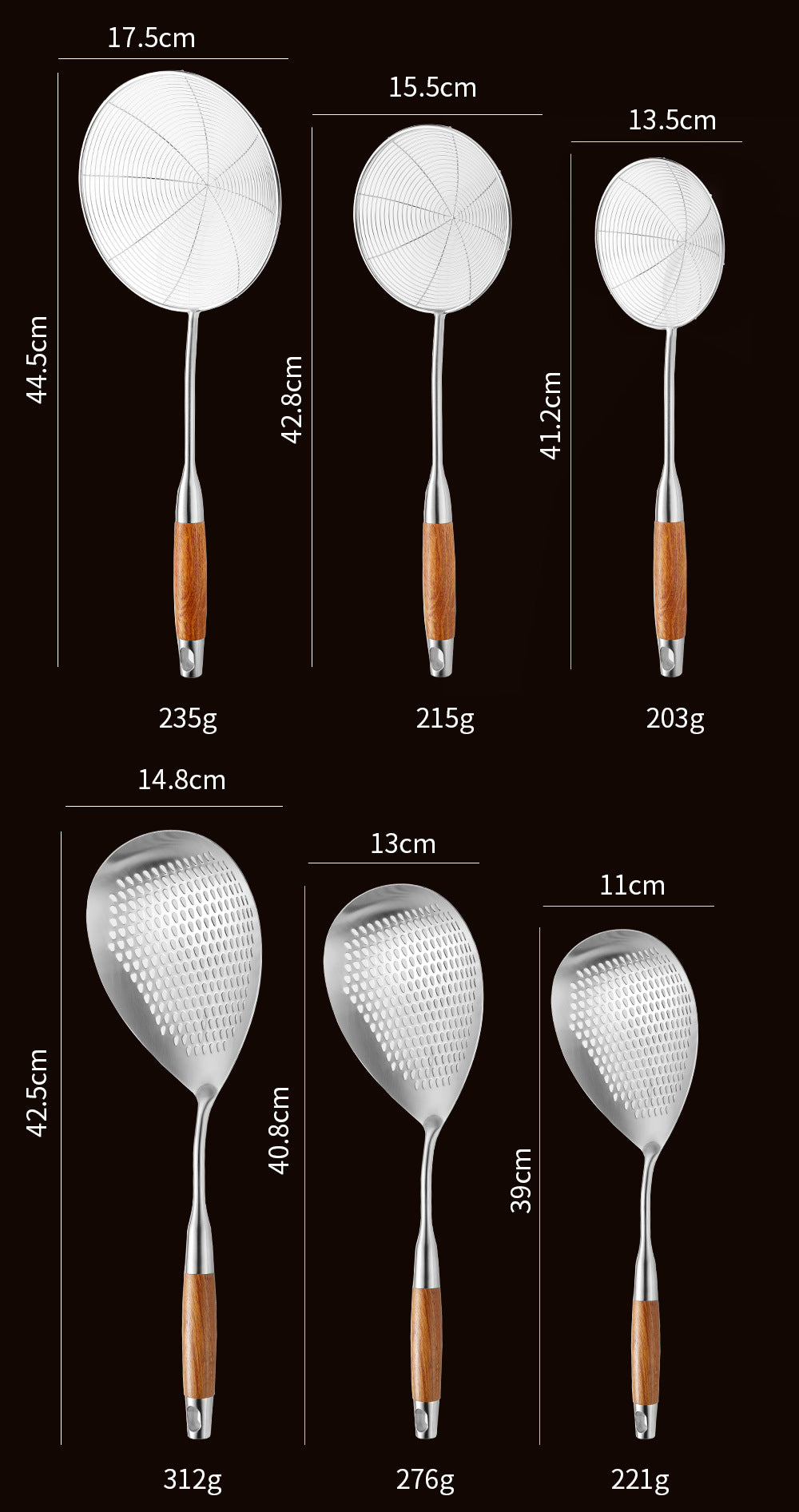 316 Stainless Steel Spatula Set with Rosewood Handle – Kitchen Cooking Utensils