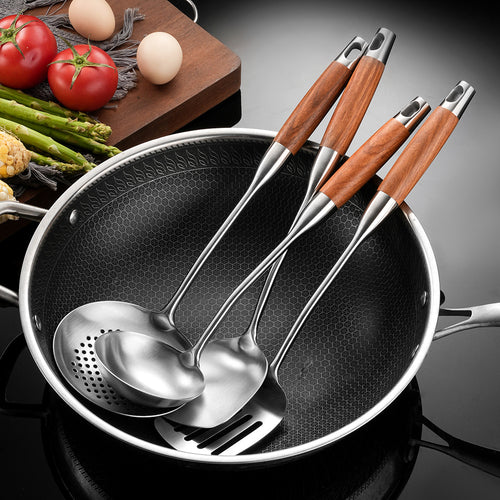 316 Stainless Steel Spatula Set with Rosewood Handle – Kitchen Cooking Utensils