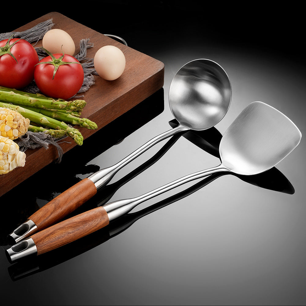 316 Stainless Steel Spatula Set with Rosewood Handle – Kitchen Cooking Utensils