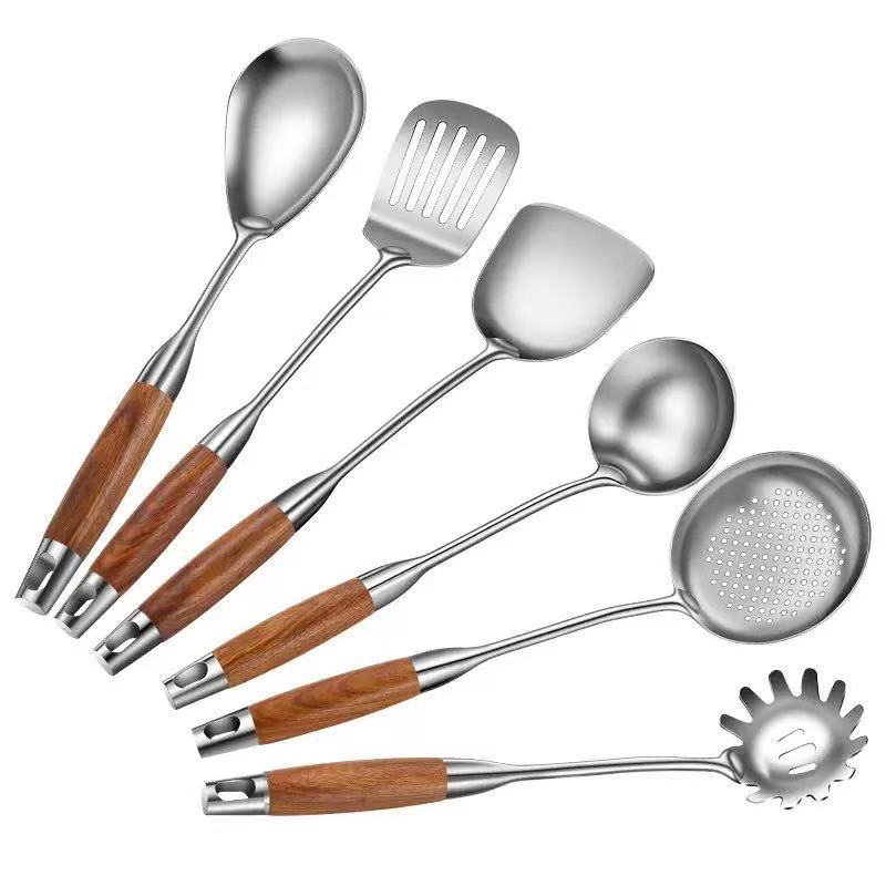 316 Stainless Steel Spatula Set with Rosewood Handle – Kitchen Cooking Utensils