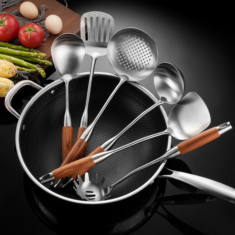 316 Stainless Steel Spatula Set with Rosewood Handle – Kitchen Cooking Utensils